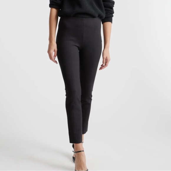 NEW QUINCE Ultra-Stretch Ponte Pintuck Ankle Pants SIZE: L - Picture 2 of 12